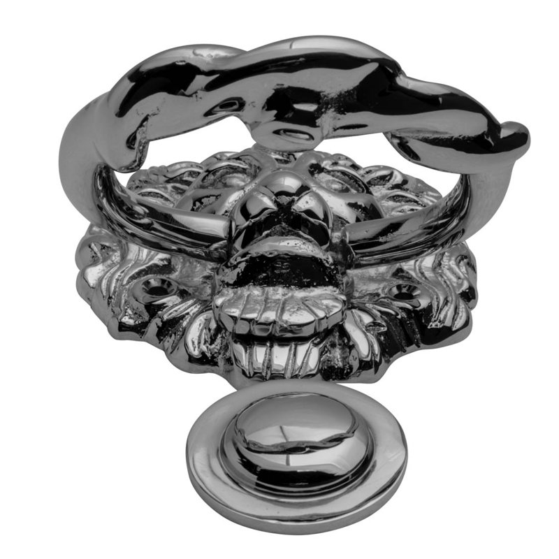 The Renovators Supply Inc. Large Chrome Cast Brass Lion Head Door